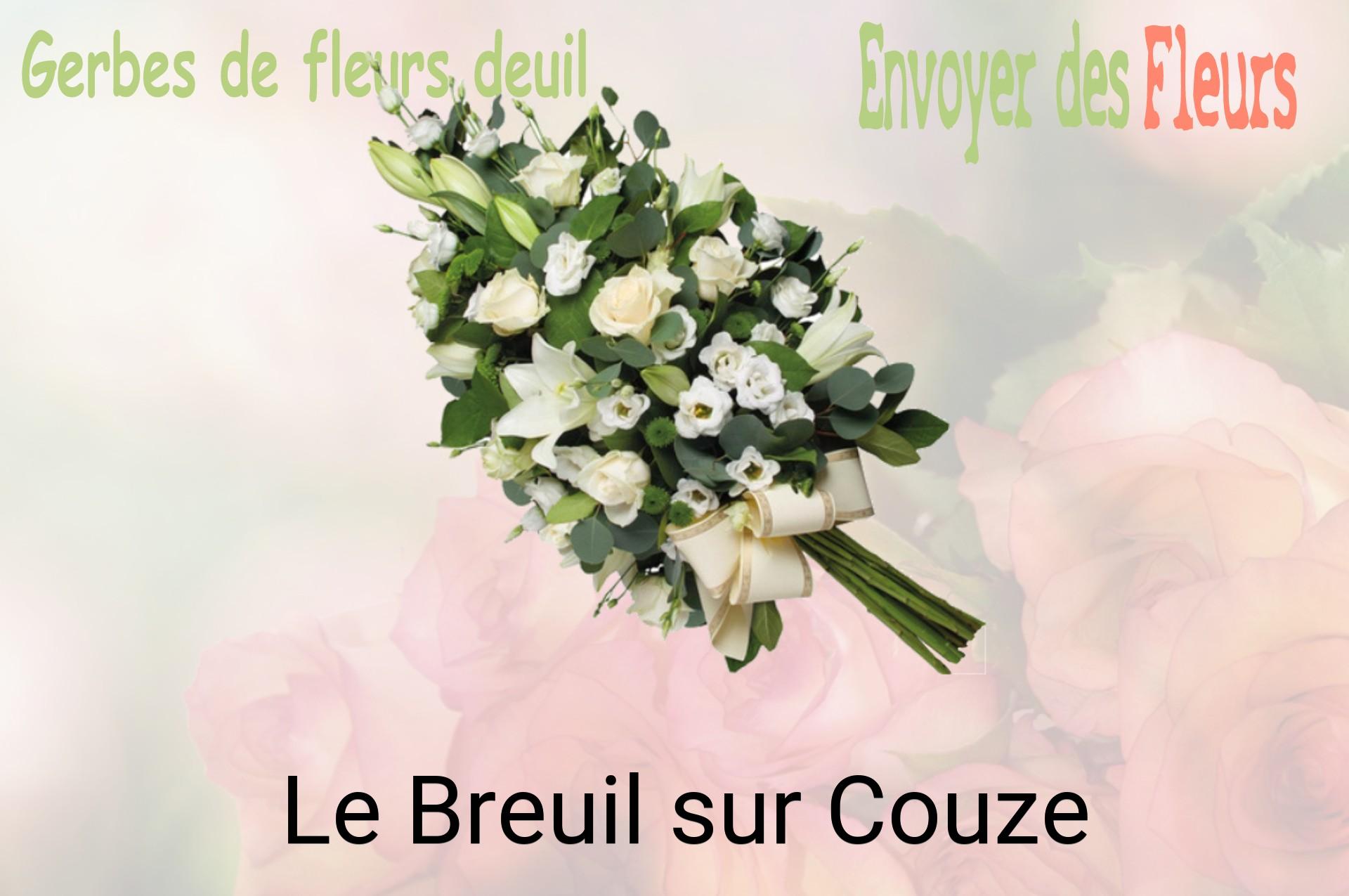 Gerbe de fleurs de deuil livrée à Le Breuil-sur-Couze